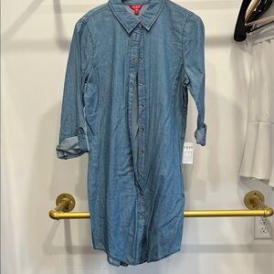 GUESS Light Blue Denim Shirt Dress